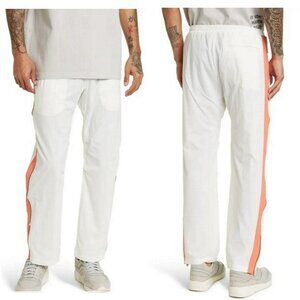 NWT New $161 Brandblack Side Stripe Track White Pants Size XL